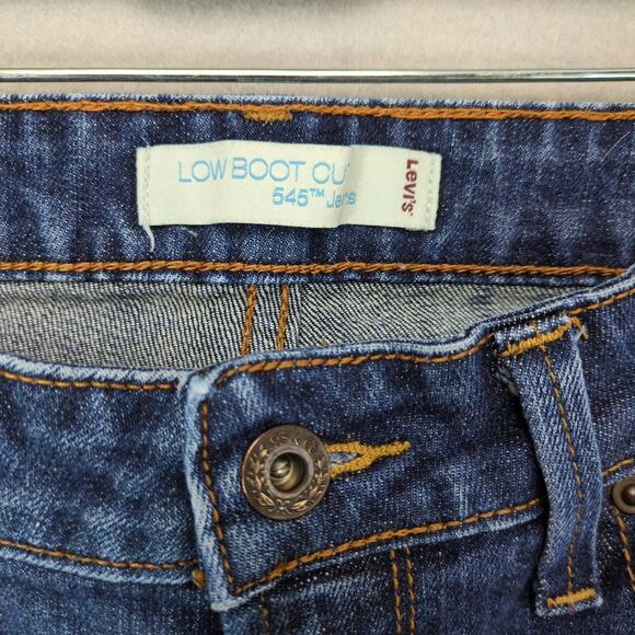 Levi's 545 Low Boot Cut Jeans Women's 6 Y2K Medium Wash Stretch Denim - Picture 2 of 6